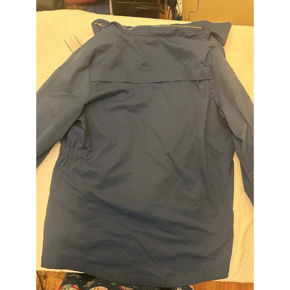 Ciao Milano CM 1969 Navy Hooded Parka Jacket XL Gold Hardware Water Resistant - Picture 4 of 8